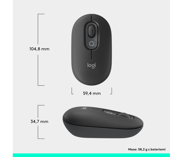 Logitech OUTLET - POP ICON Mouse grafit - 1481173 - zdjęcie 14